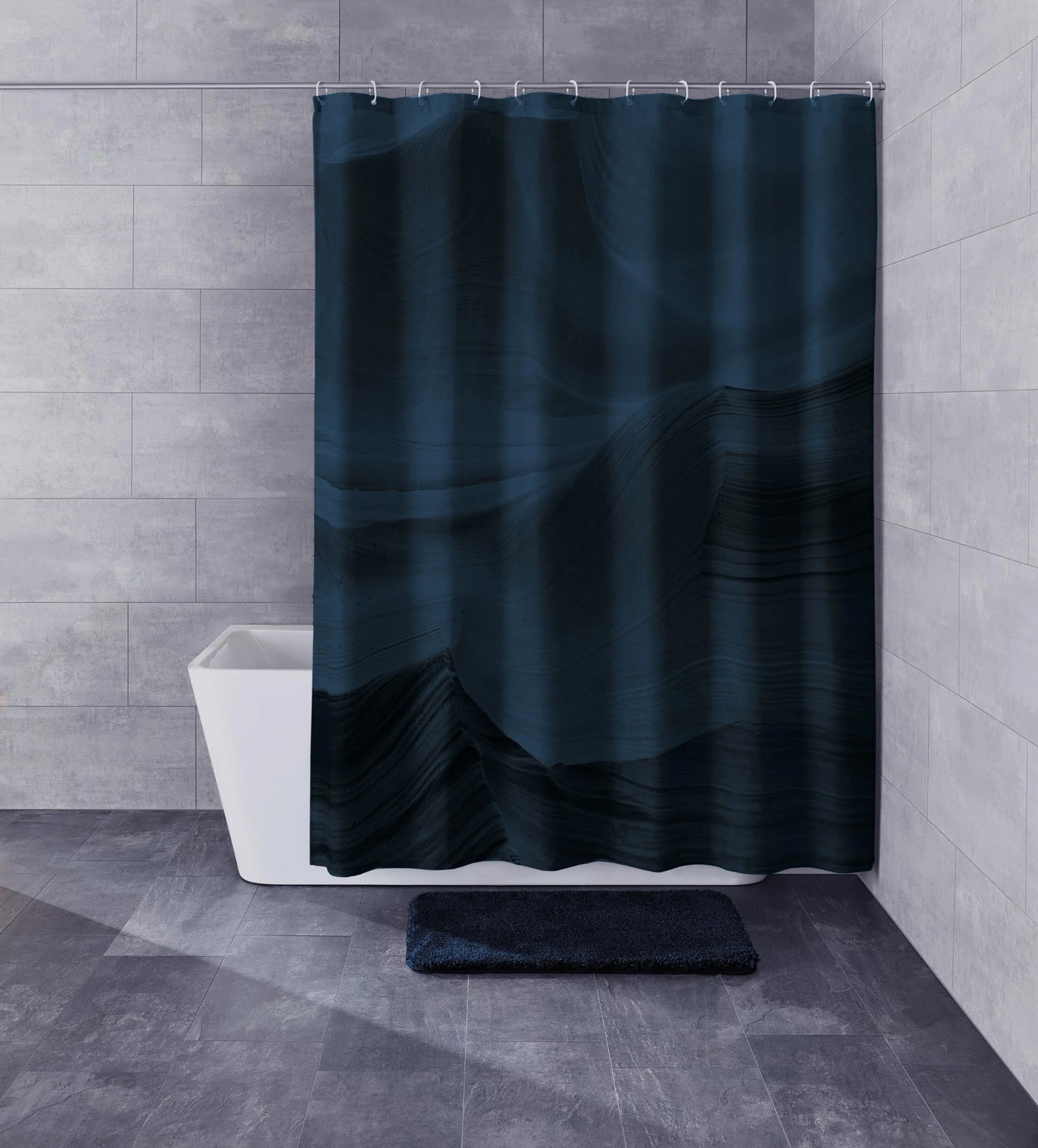 Duschvorhang KLEINE WOLKE "Mystic" Navy Polyester - Bild 3