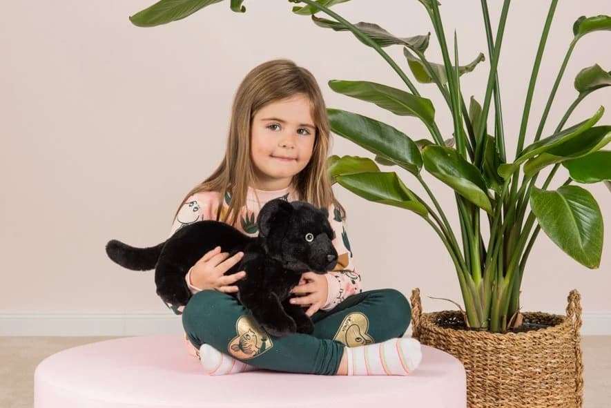 Teddy Hermann® Kuscheltier Panther Baby liegend 30 cm Schwarz - Bild 4