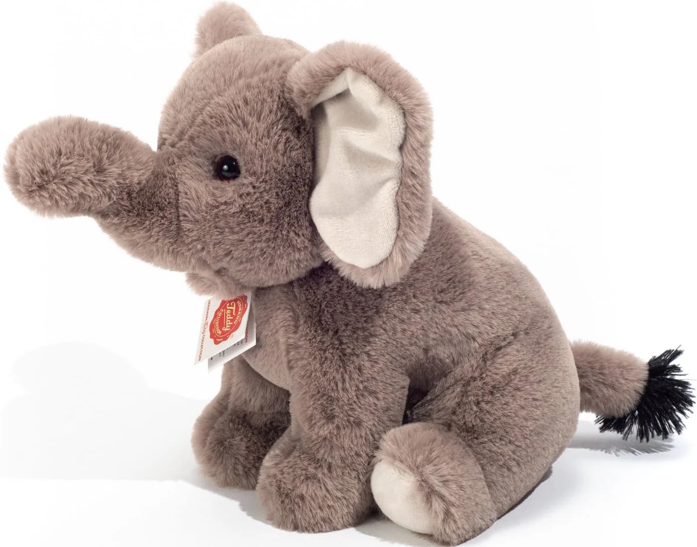 Teddy Hermann® Kuscheltier Elefant sitzend 25 cm Grau