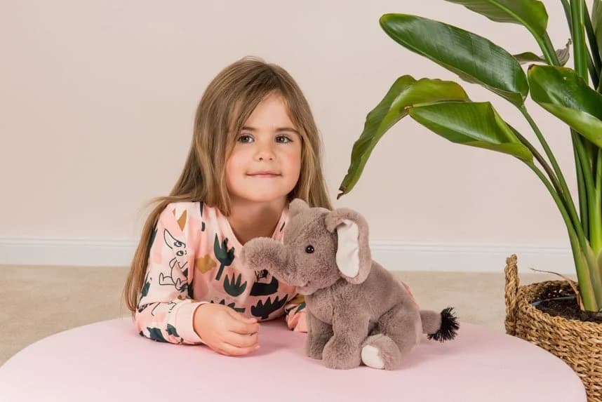 Teddy Hermann® Kuscheltier Elefant sitzend 25 cm Grau - Bild 4