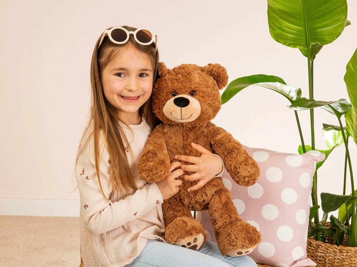 Teddy Hermann® Kuscheltier Teddy sitzend braun 55 cm mit aufgestickten Tatzen - Bild 4