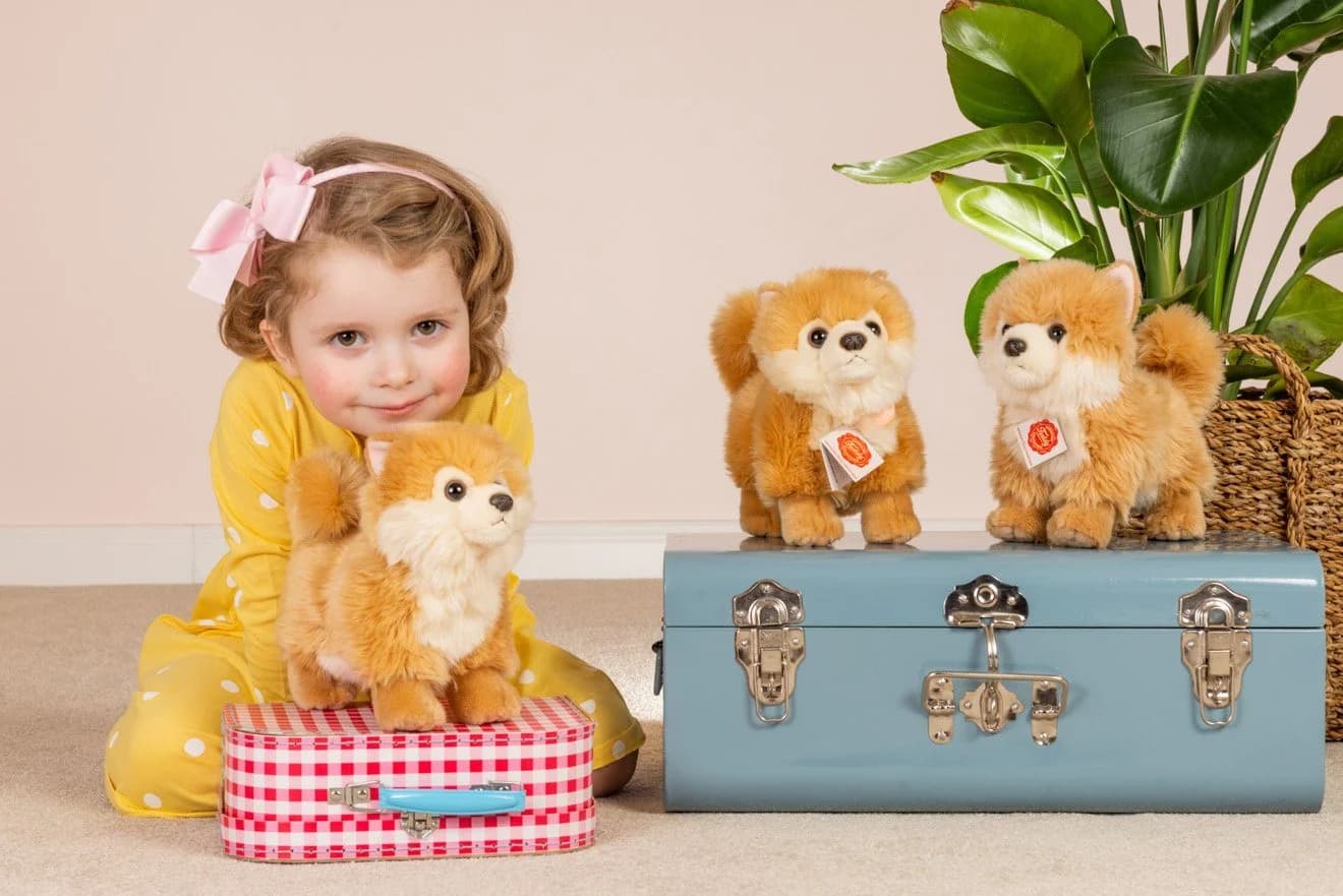 Teddy Hermann® Kuscheltier Zwergspitz Braun/Rot 22 cm - Bild 5