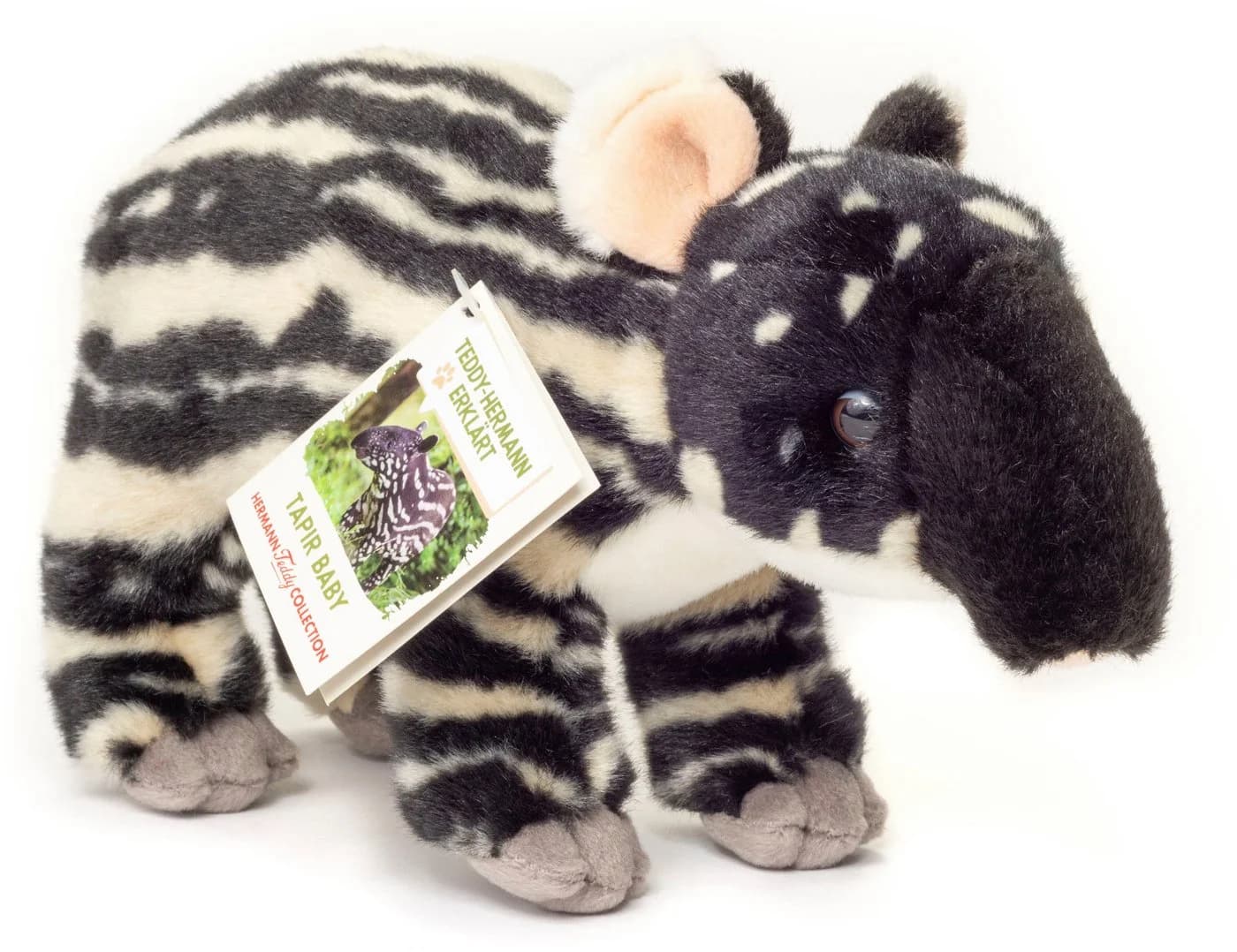 Teddy Hermann Kuscheltier Tapir Baby 24 cm Schwarz/Weiß