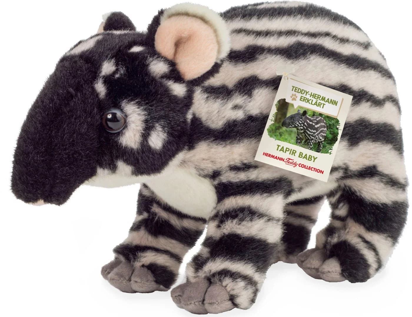 Teddy Hermann Kuscheltier Tapir Baby 24 cm Schwarz/Weiß - Bild 2