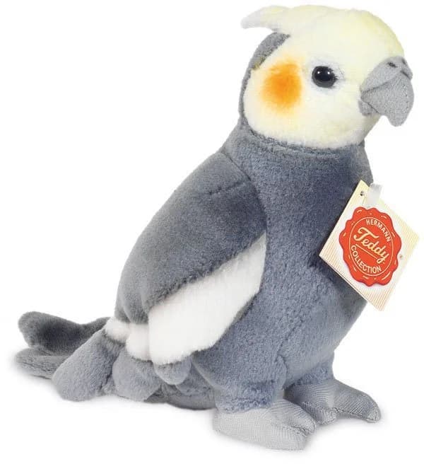 Teddy Hermann Kuscheltier Nymphensittich Grau/Orange 17 cm - Bild 2