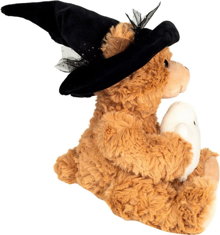 Teddy Hermann® Halloween Kuscheltier mit Gespenst und Hexenhut, 20 cm, Braun - Bild 3