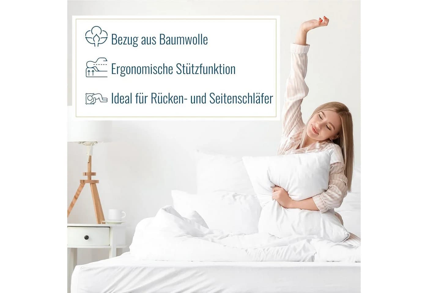Garanta Nackenstützkissen Orthopädisch Baumwolle Höhenanpassbar - Bild 5