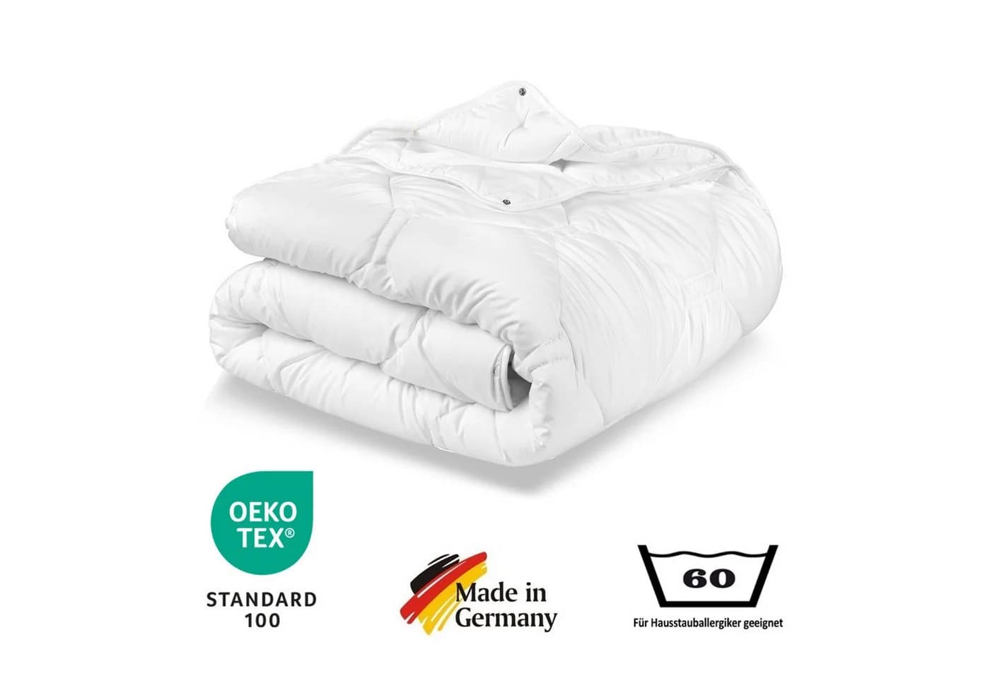 Garanta 4-Jahreszeitenbett Weiß Microfaser Allergiker geeignet