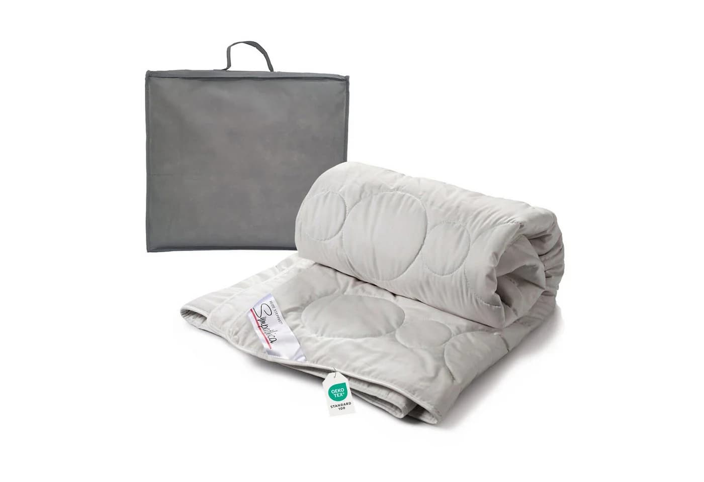 Sympathica Naturfaserbettdecke Sommerdecke 100% Wildseide Mako Satin Champagner - Bild 2