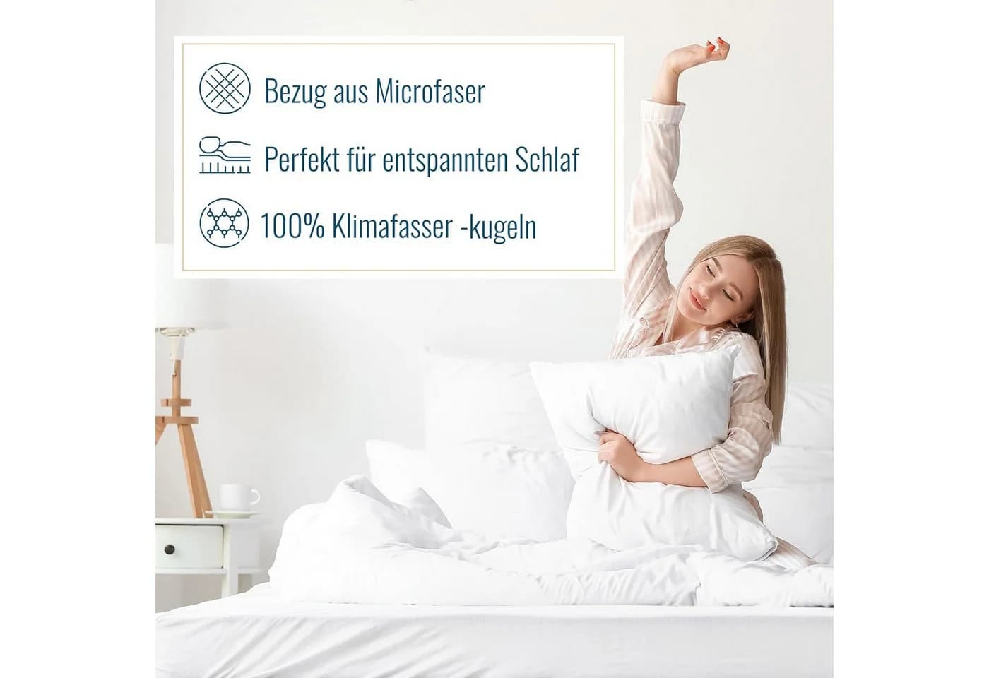 Sympathica Klimafaser Kopfkissen Weiß Allergikergeeignet - Bild 5