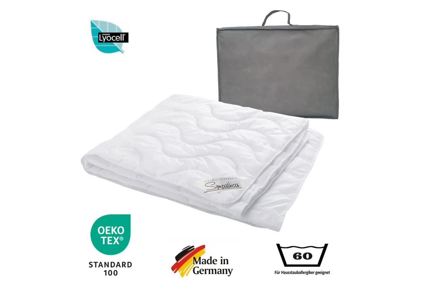 Sympathica Lyocell Sommerdecke Weiß Microfaser