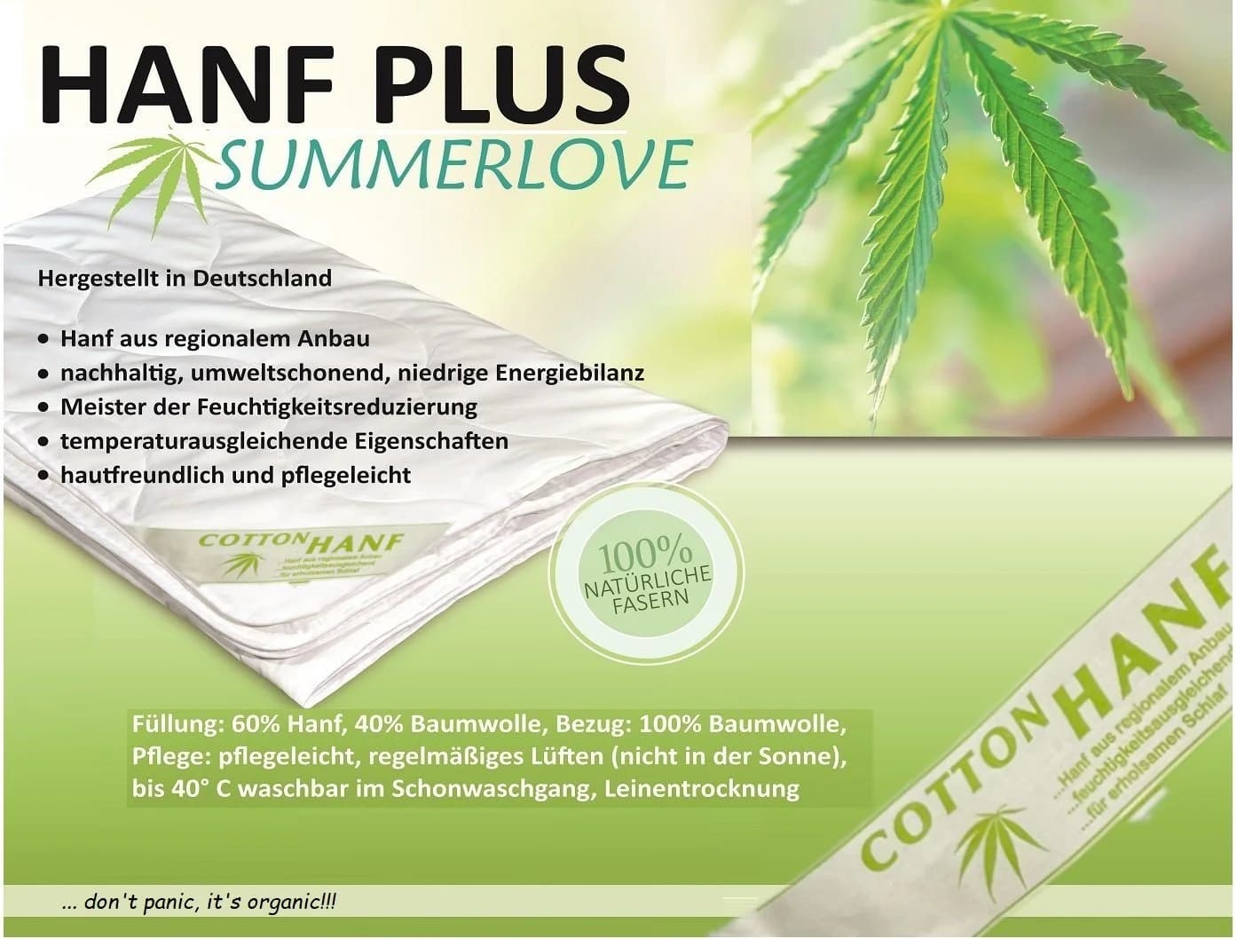 Betten Traumland Sommerbettdecke Summerlove Hanf-Baumwolle - Bild 3
