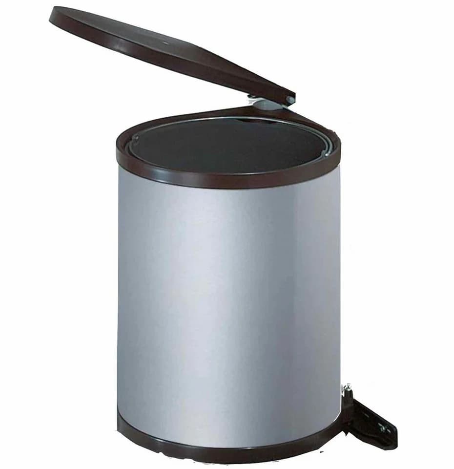 WESCO Rondo 2 Einbaumülleimer 13L Schwenktechnik Schwarz/Silber - Bild 2