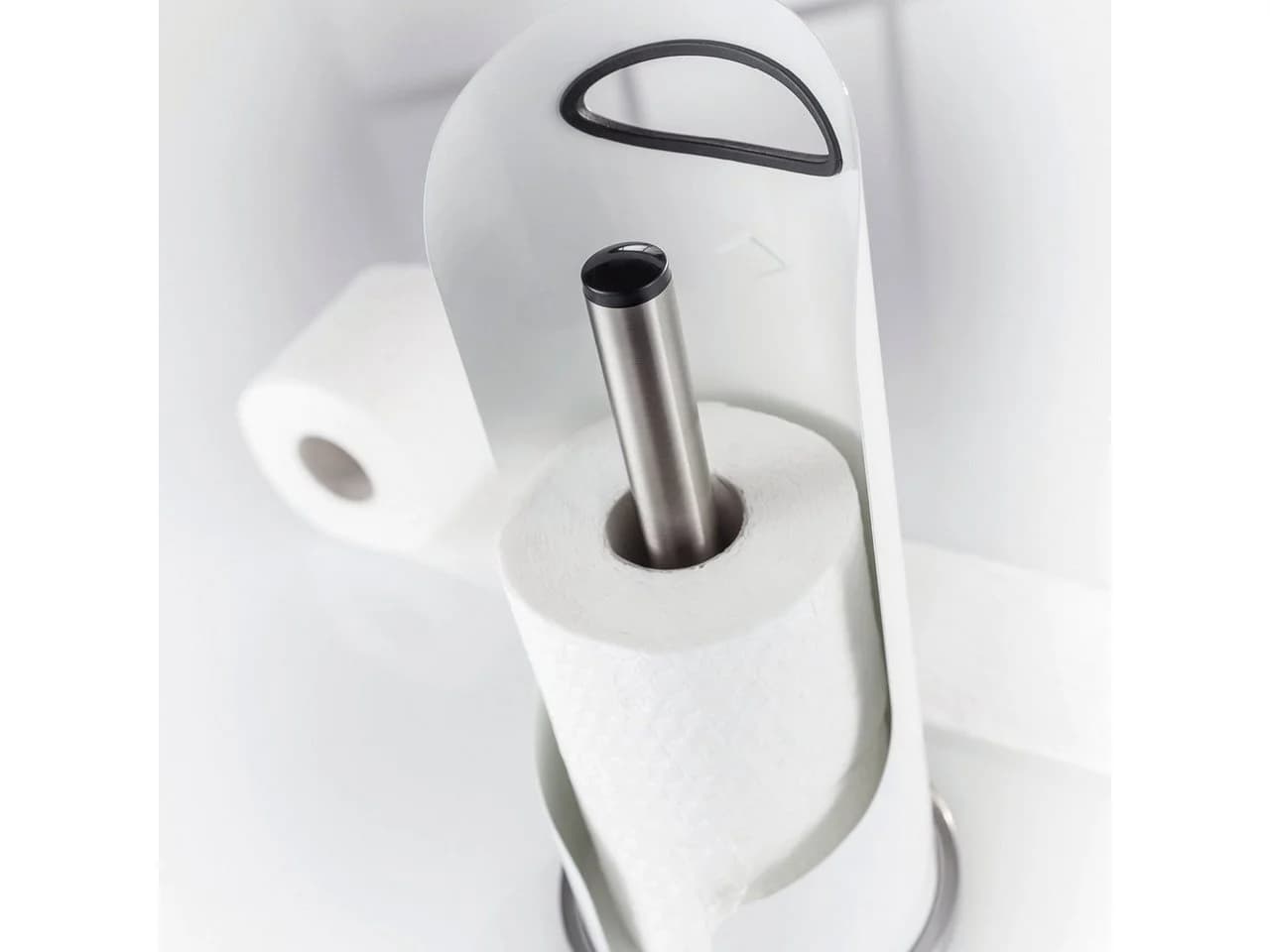 WESCO Küchenrollenhalter matt Weiß Edelstahl