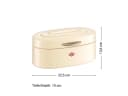 WESCO Brotkasten Mini Elly Metall Organizer Stahl kompakt – Mandel Bild 1