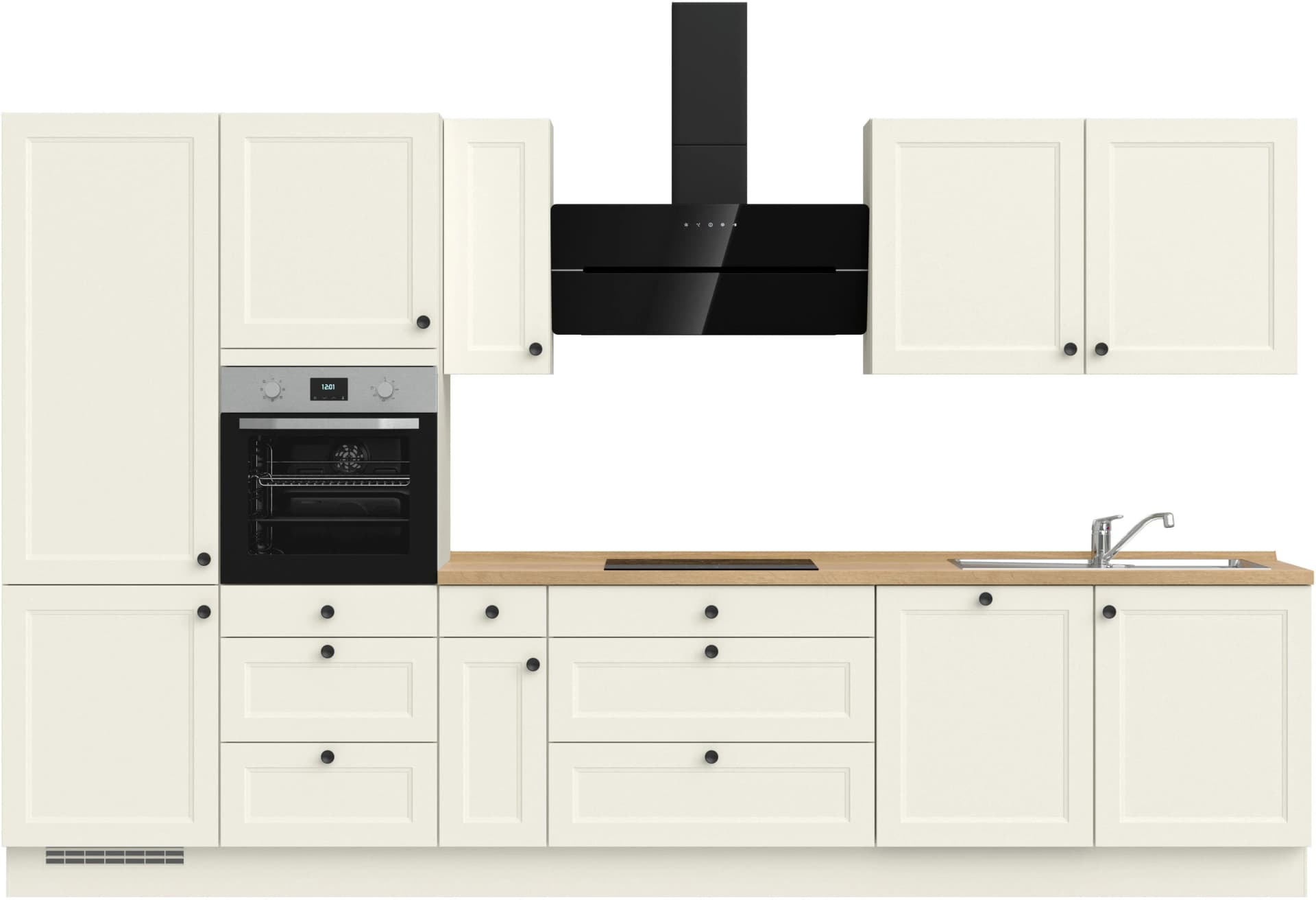 NOBILIA Küche Cascada II Weiß Modern mit Soft-Close