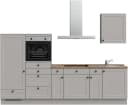 Nobilia Küchenzeile Cascada I Grau Lacklaminat Steingrau Eiche Havanna Nachbildung Bild 2