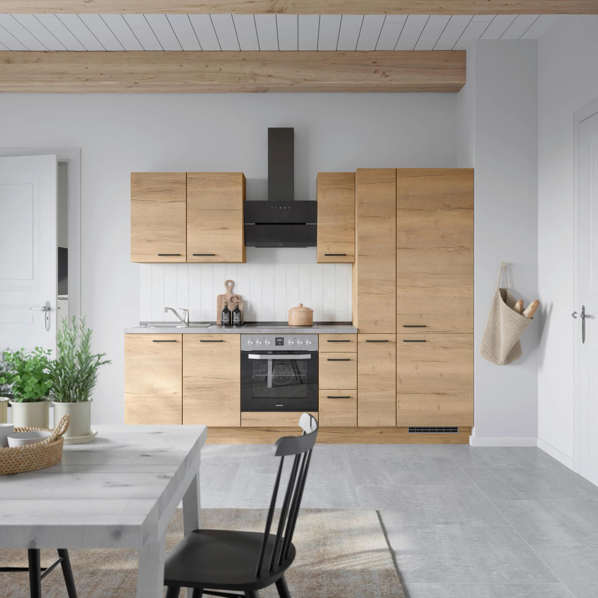 Nobilia Küchenzeile Structura II Braun Eiche Sierra Nachbildung