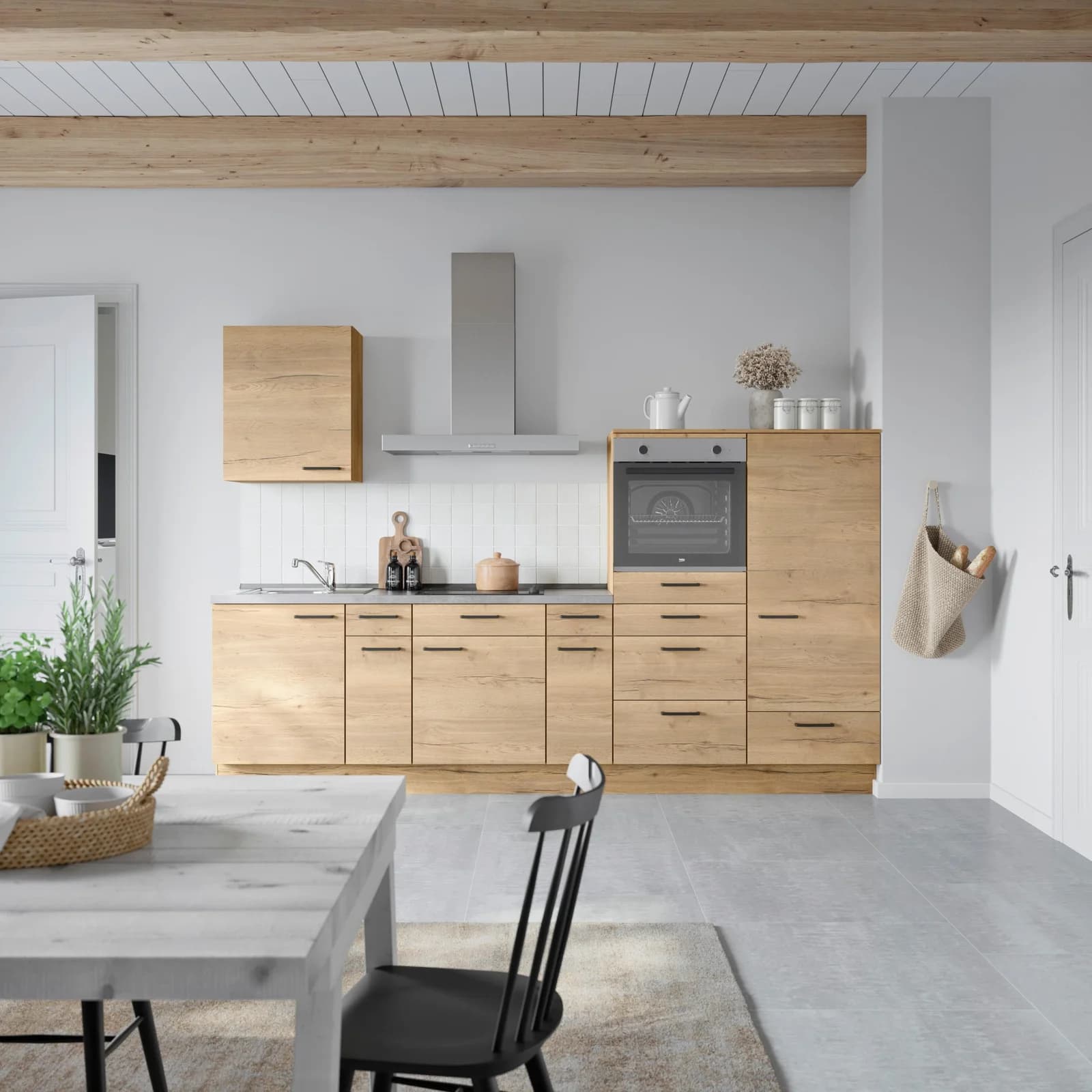 Küchenzeile NOBILIA Structura I Braun Eiche Sierra Nachbildung