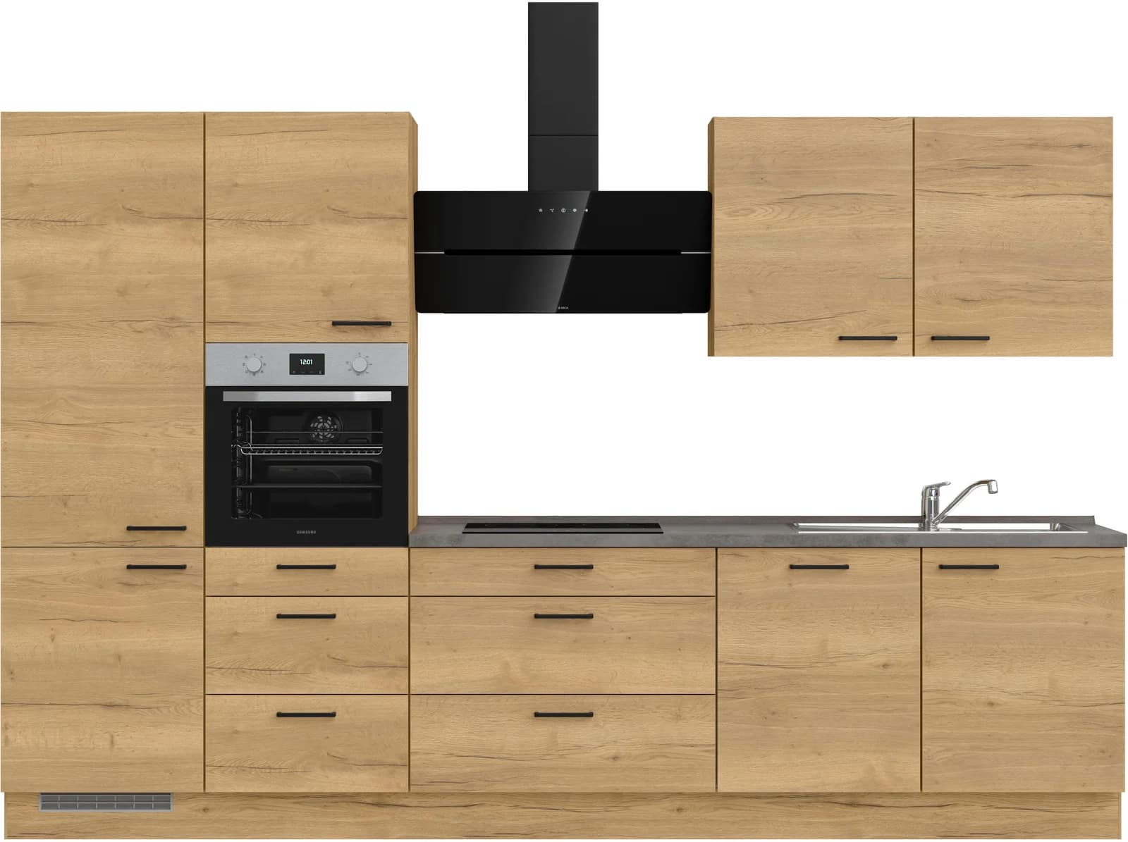 Nobilia Küchenzeile Structura II Braun Eiche Sierra Nachbildung - Bild 2