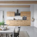 Küchenzeile NOBILIA Structura II Braun mit Beton-Schiefergrau Arbeitsplatte Bild 1