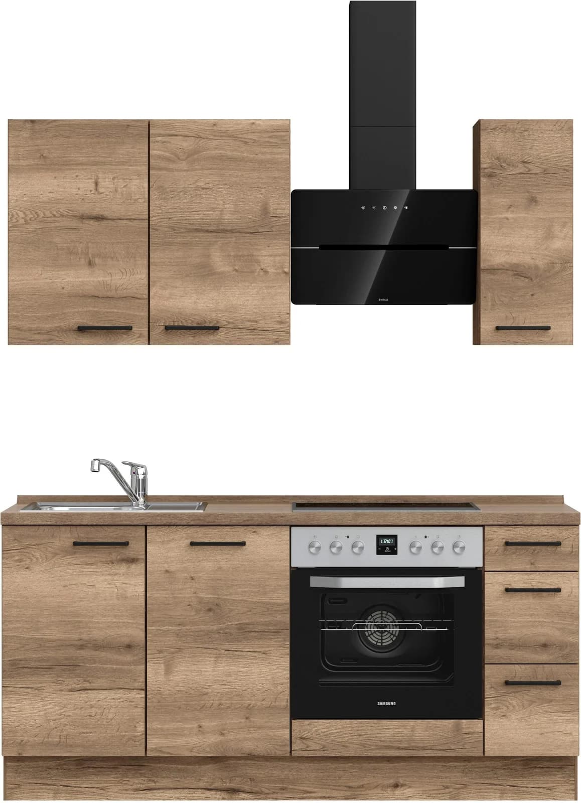 Nobilia Küchenzeile Structura II Braun Eiche Havanna Nachbildung 180 cm - Bild 2
