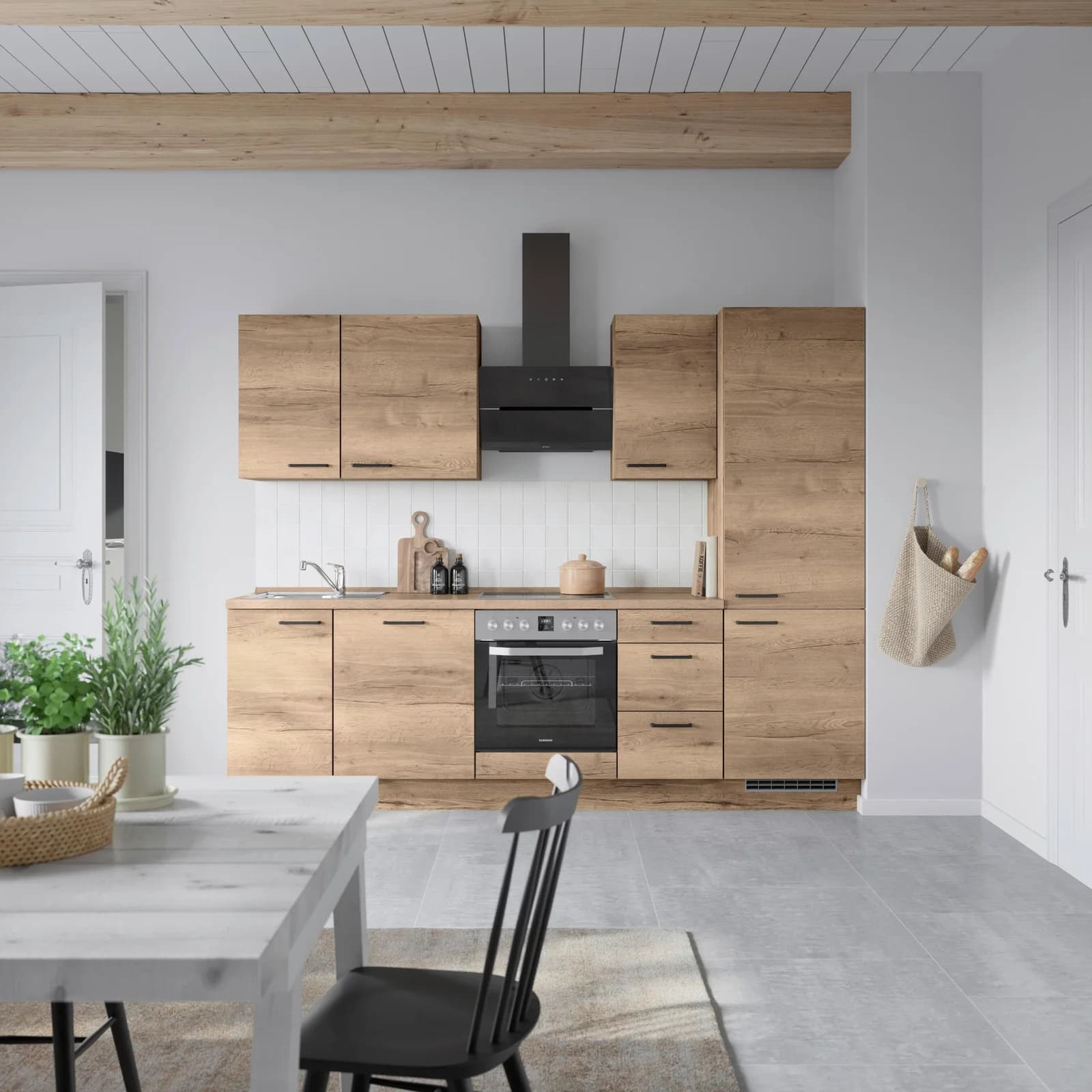 Nobilia Küchenzeile Structura II Braun Eiche Havanna Nachbildung