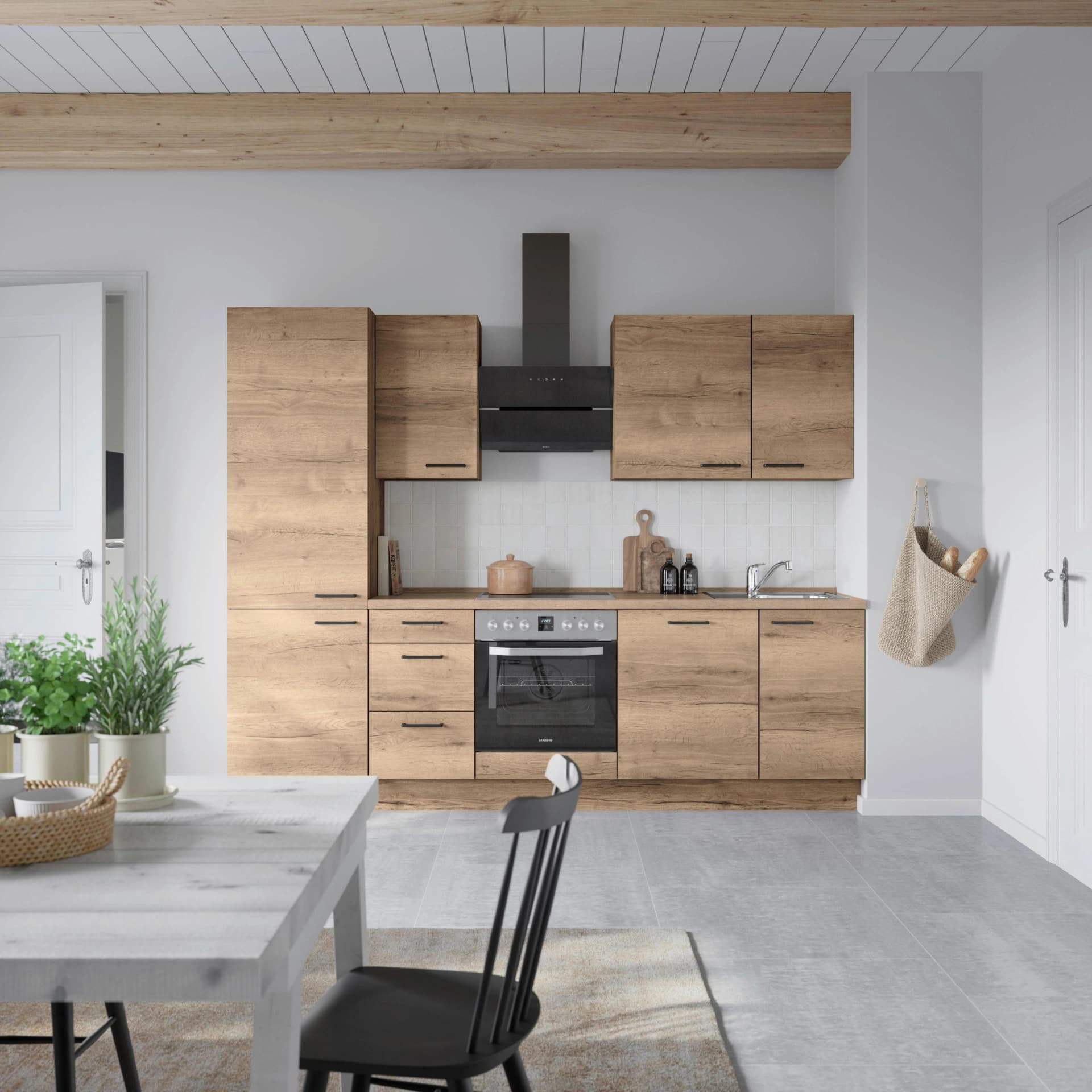 Nobilia Küchenzeile Structura II Braun Eiche Havanna Nachbildung