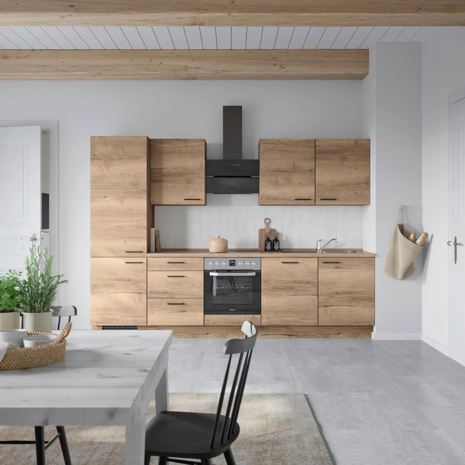 Nobilia Küchenzeile Structura II Braun Eiche Havanna Nachbildung