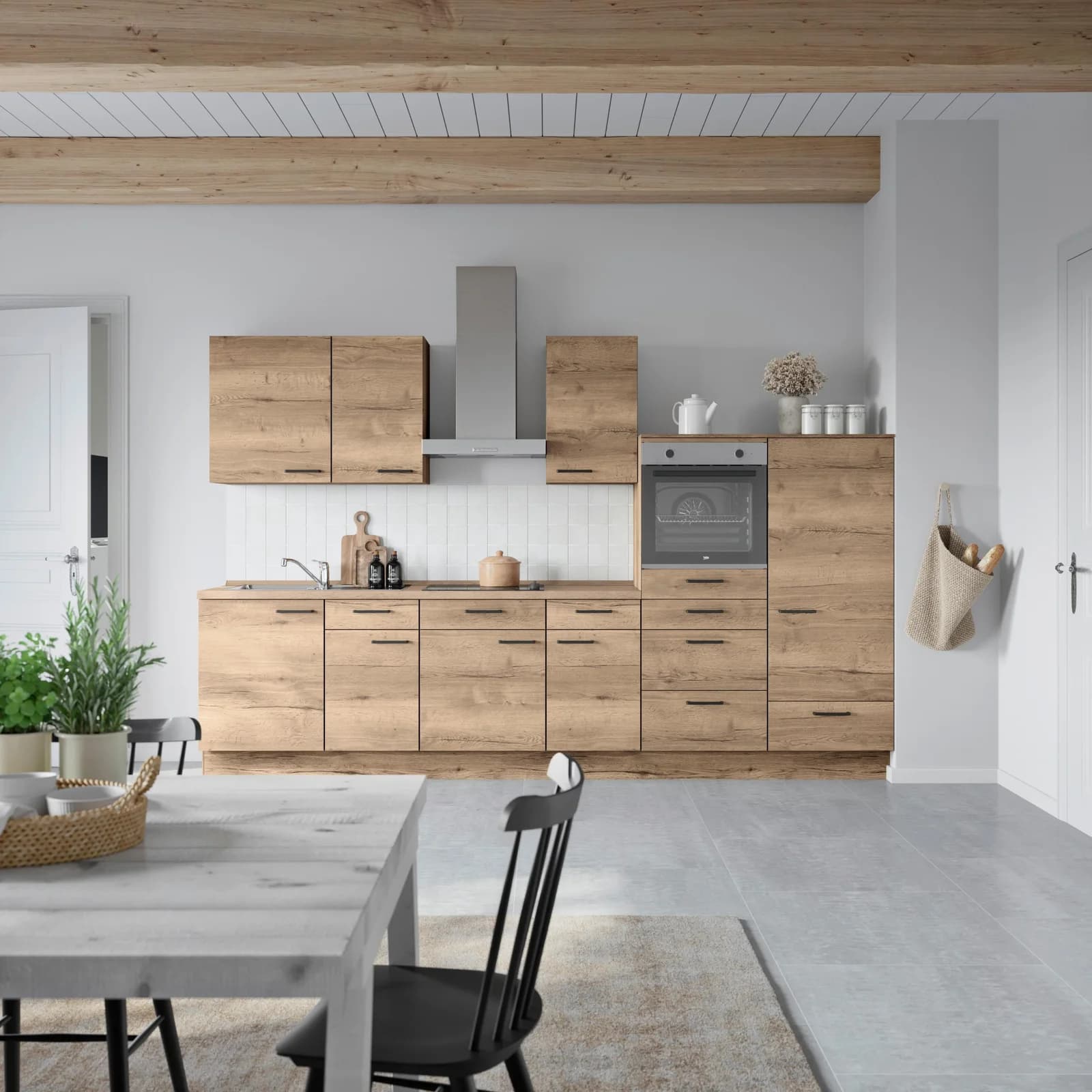 Küchenzeile NOBILIA Structura I Braun Eiche Havanna Nachbildung