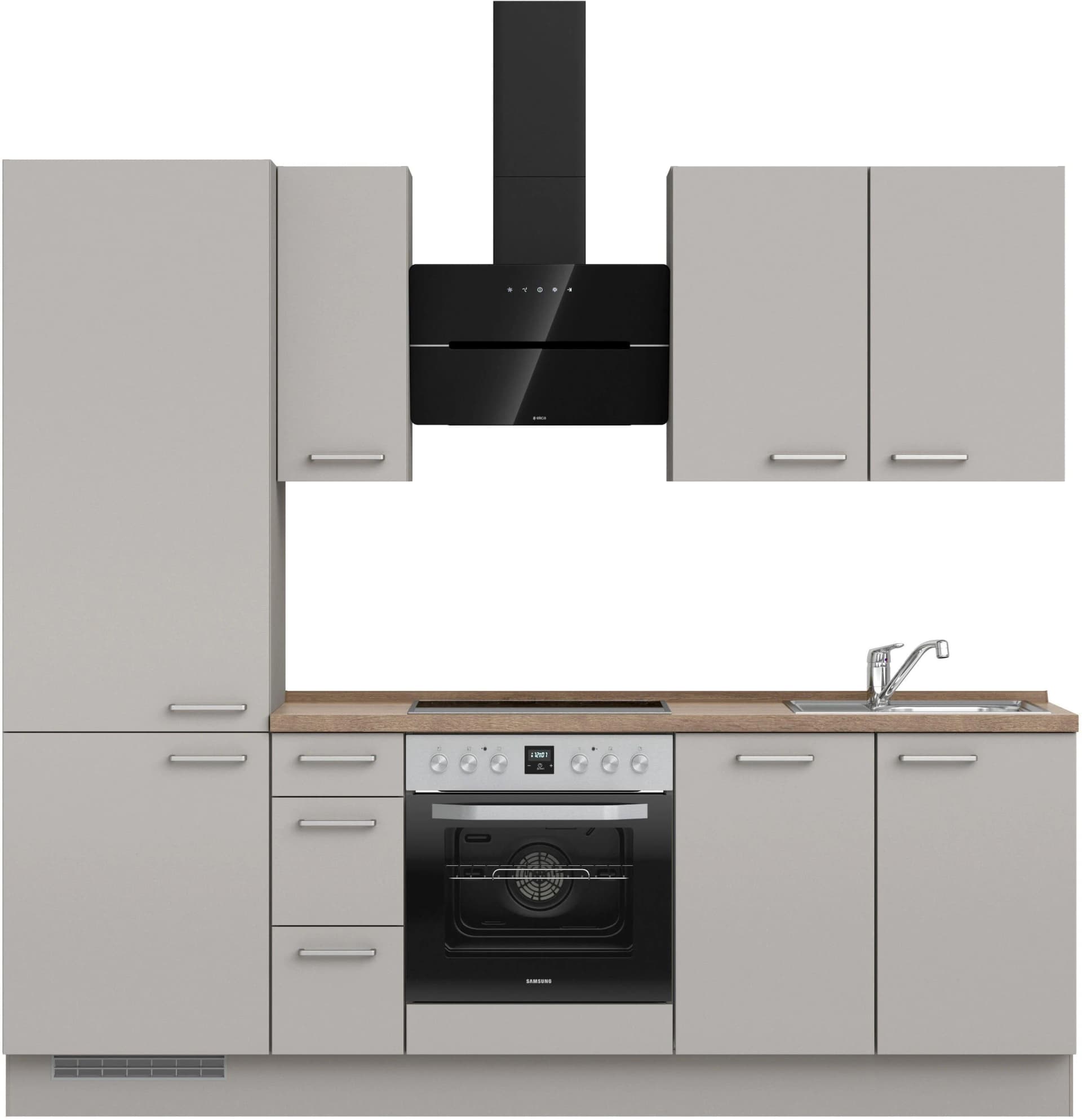 Nobilia Küchenleerblock Touch High-Line Grau Eiche Dunkel 240 cm - Bild 2