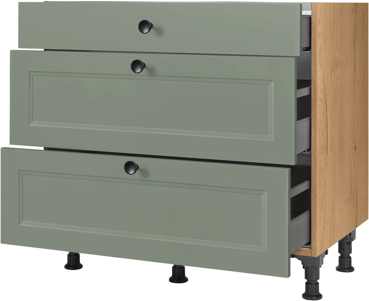 NOBILIA Cascada Kochfeldumbauschrank 90cm mit Vollauszug und Soft-Close