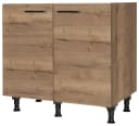 Nobilia Spülenschrank Structura 90cm Braun Eiche Havanna Bild 1