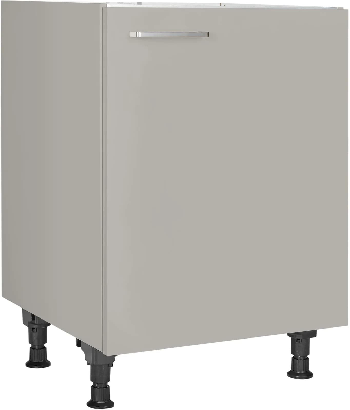 Nobilia Spülenschrank Touch Grau Vormontiert Soft-Close