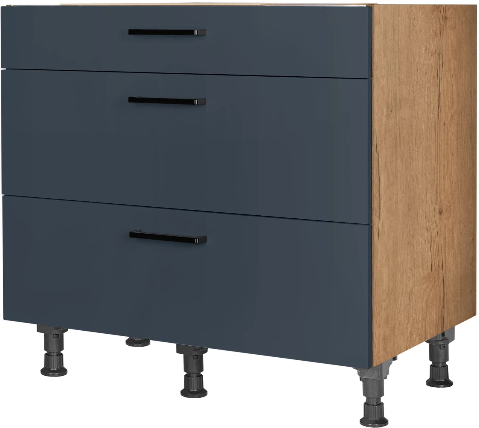 Nobilia Kochfeldumbauschrank Easytouch 90cm Blau