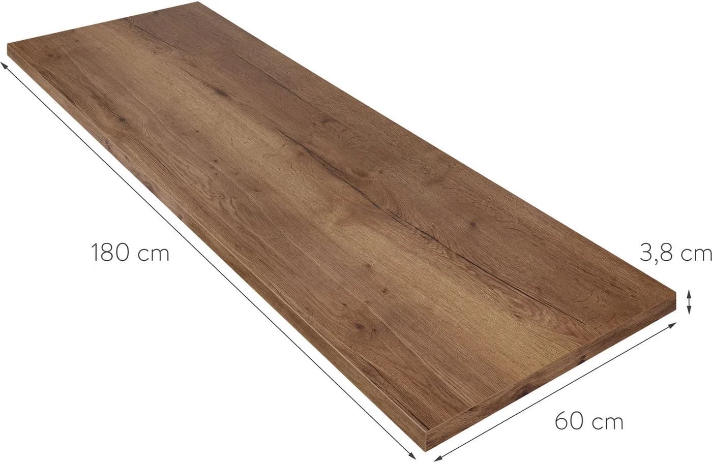 Nobilia Arbeitsplatte Braun Eiche Havanna 180x60x3,8 cm - Bild 5