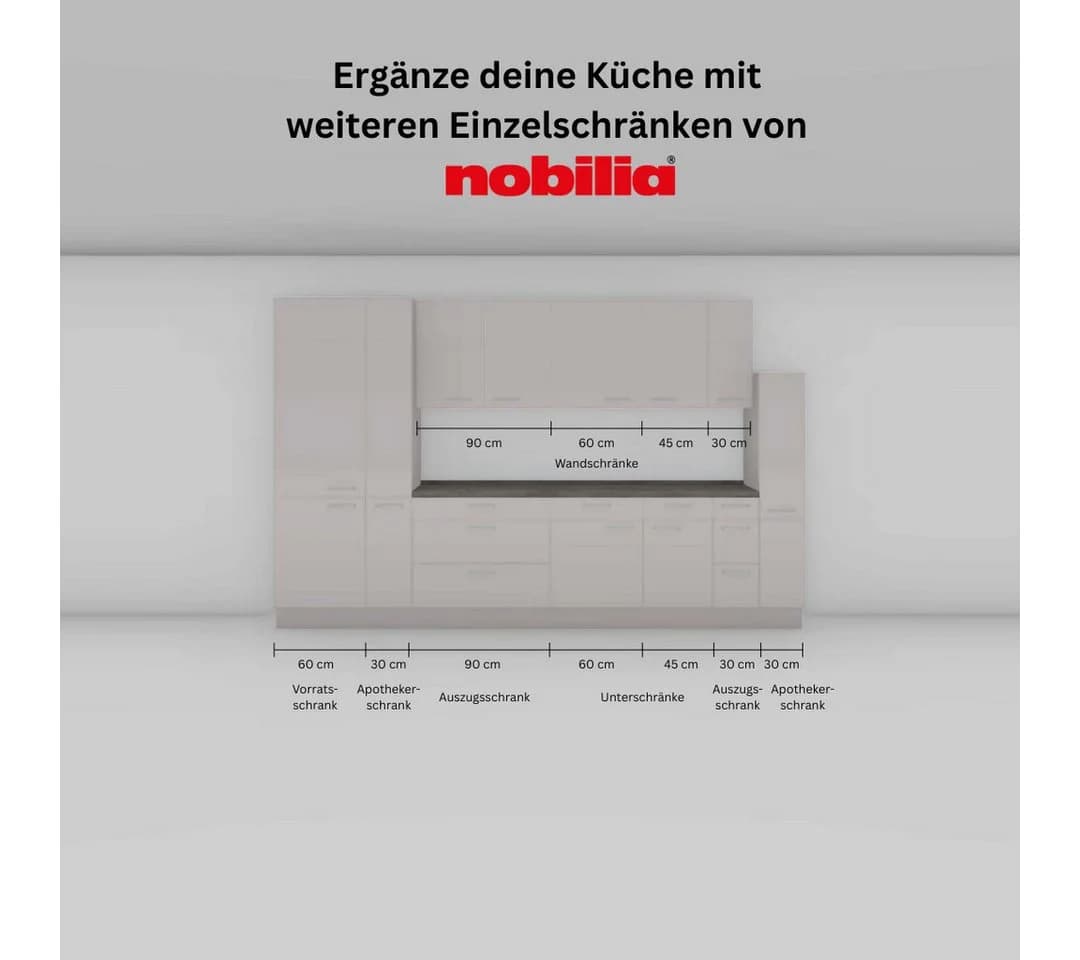 Hochschrank NOBILIA Cascada 2-Türig Grün Braun Vormontiert - Bild 4