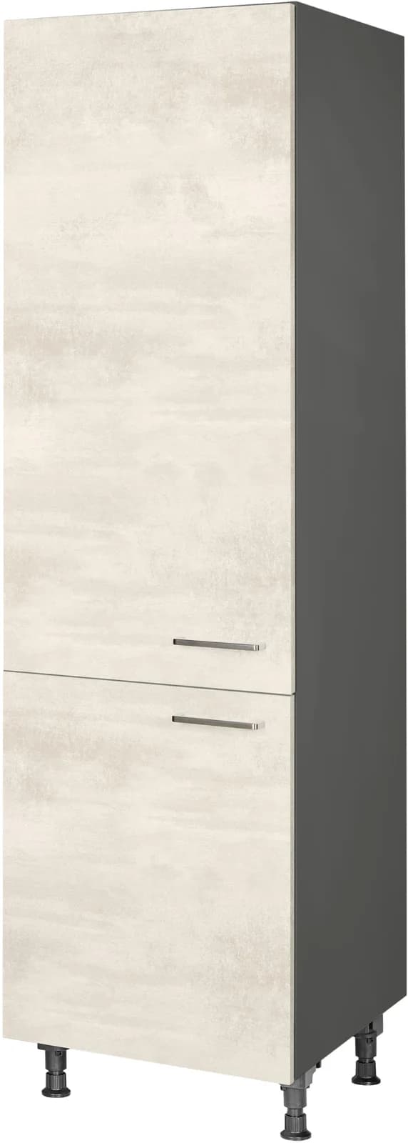 Nobilia Hochschrank Riva 60cm Weiß/Grau mit Soft-Close