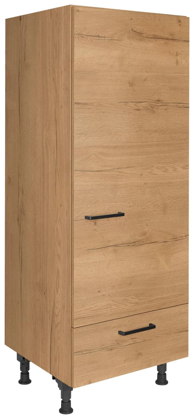 Nobilia Kühlumbauschrank Structura Eiche Braun mit Soft-Close