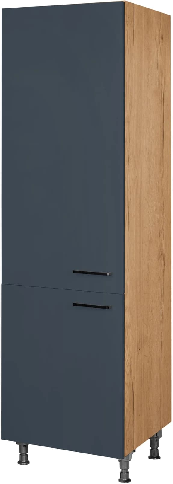 NOBILIA Easytouch Hochschrank 60cm Blau Schwarz