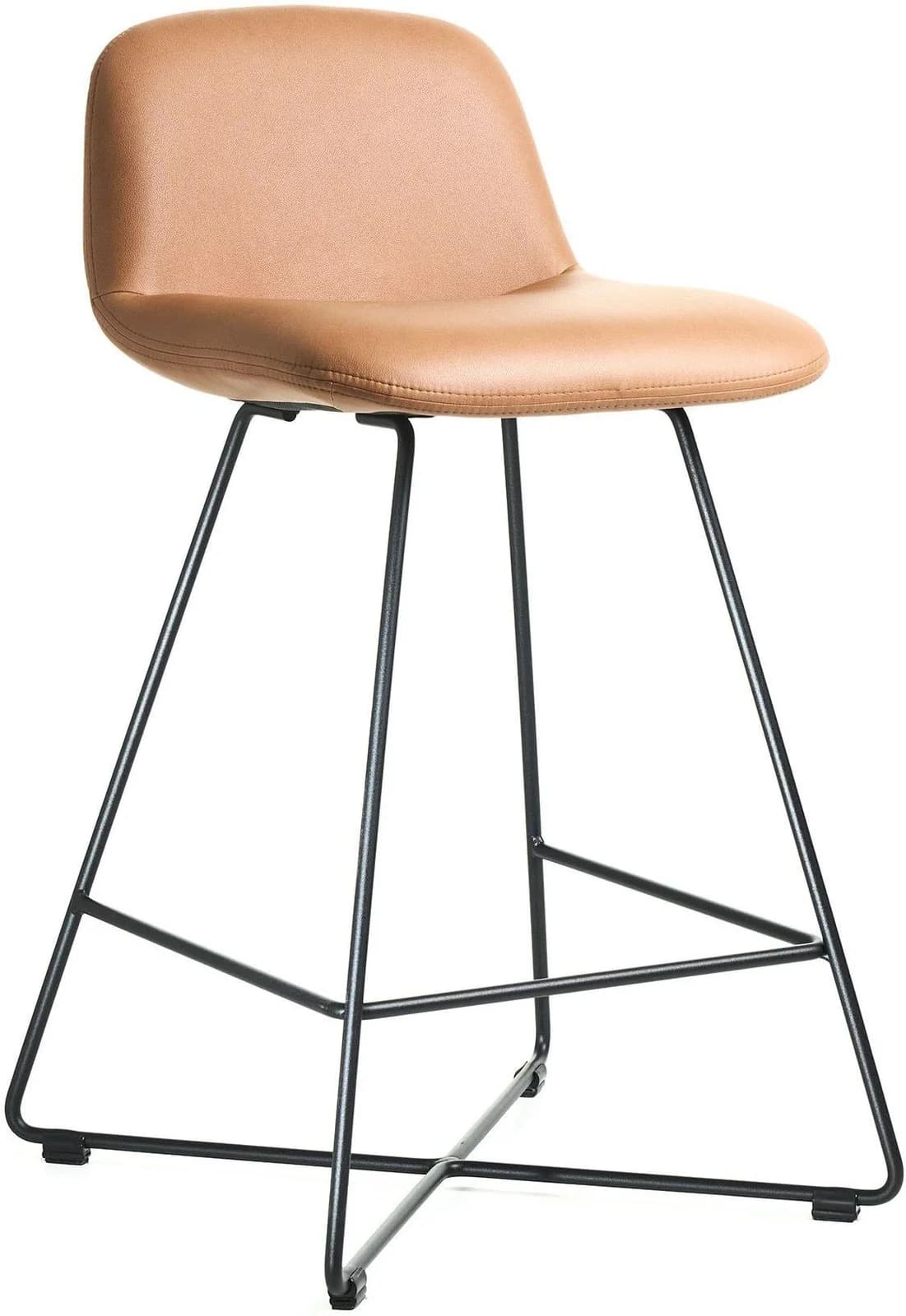 Nobilia Tresenhocker CROSS Kunstleder Cognac Schwarz