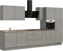 NOBILIA Laser II Küchenzeile Grau mit E-Geräten-Set Premium Bild 2