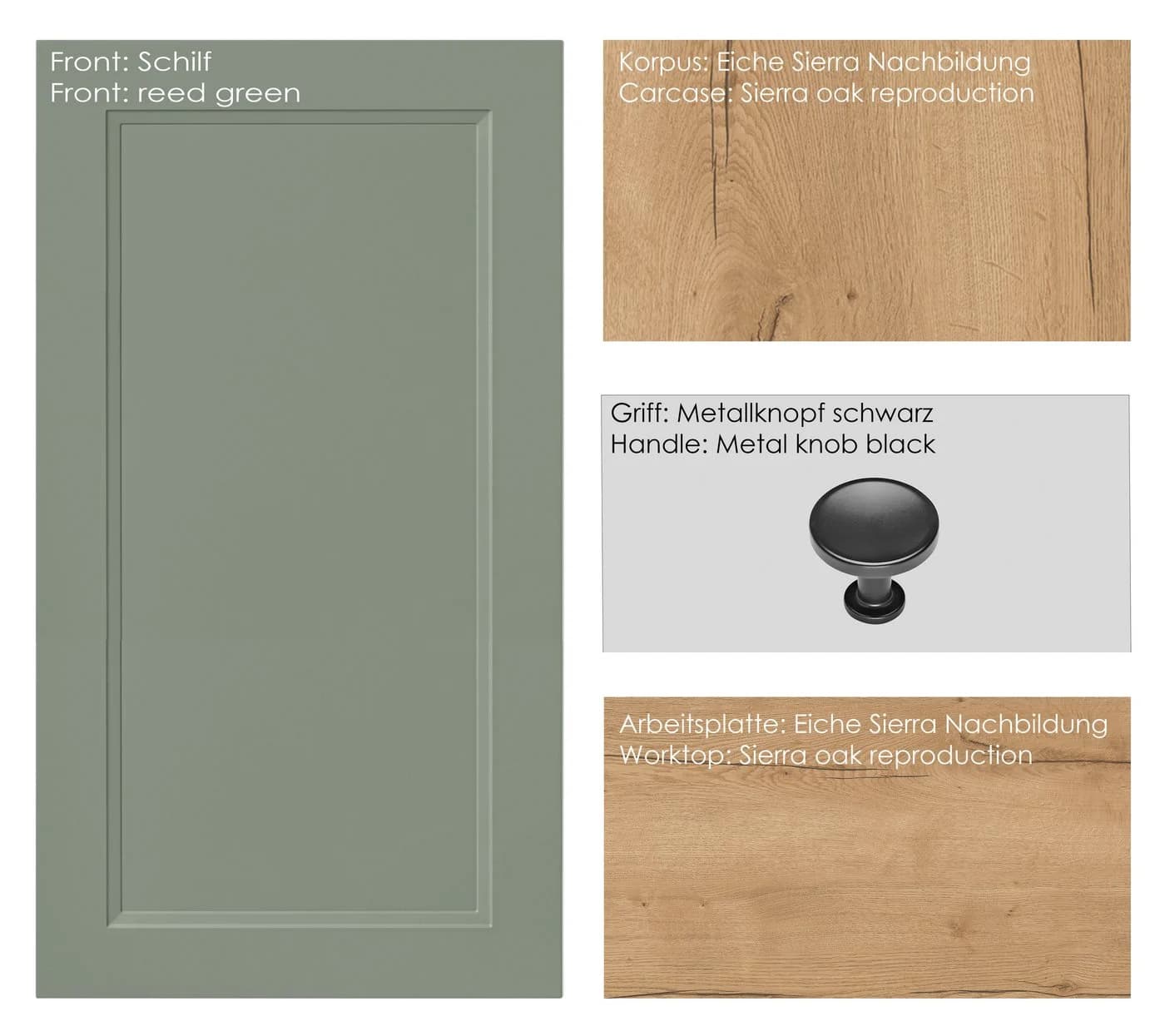 nobilia® Küchenzeile Cascada II Vormontiert 180 cm Modern Grün - Bild 3
