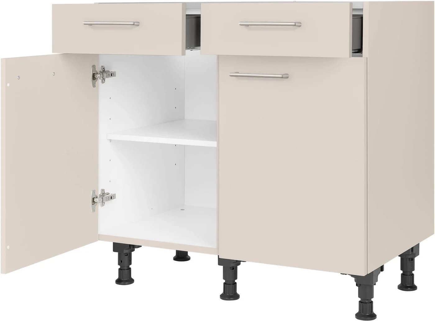 Unterschrank NOBILIA Laser 90 cm Beige Soft-Close