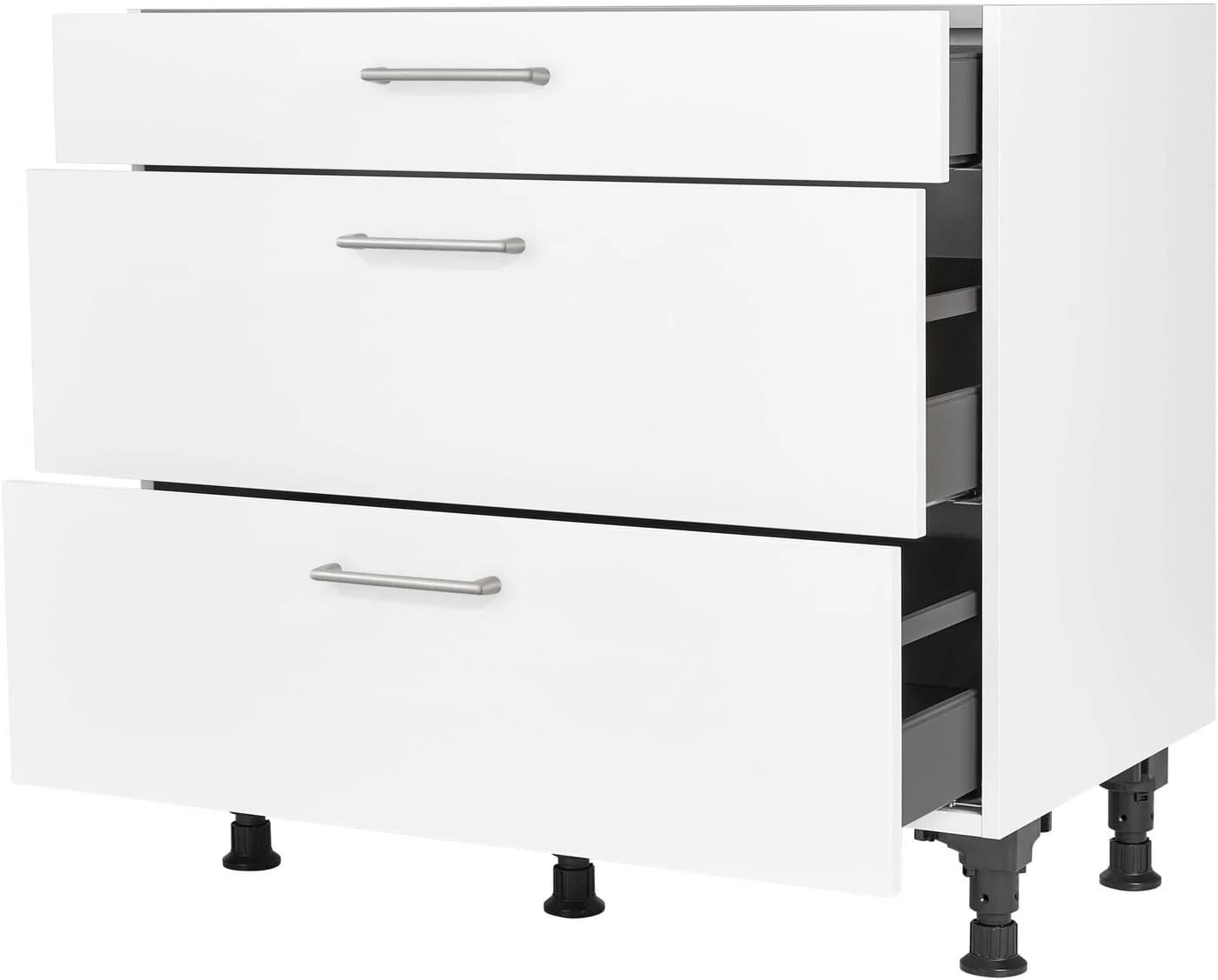 Unterschrank NOBILIA Laser Alpinweiß 90 cm
