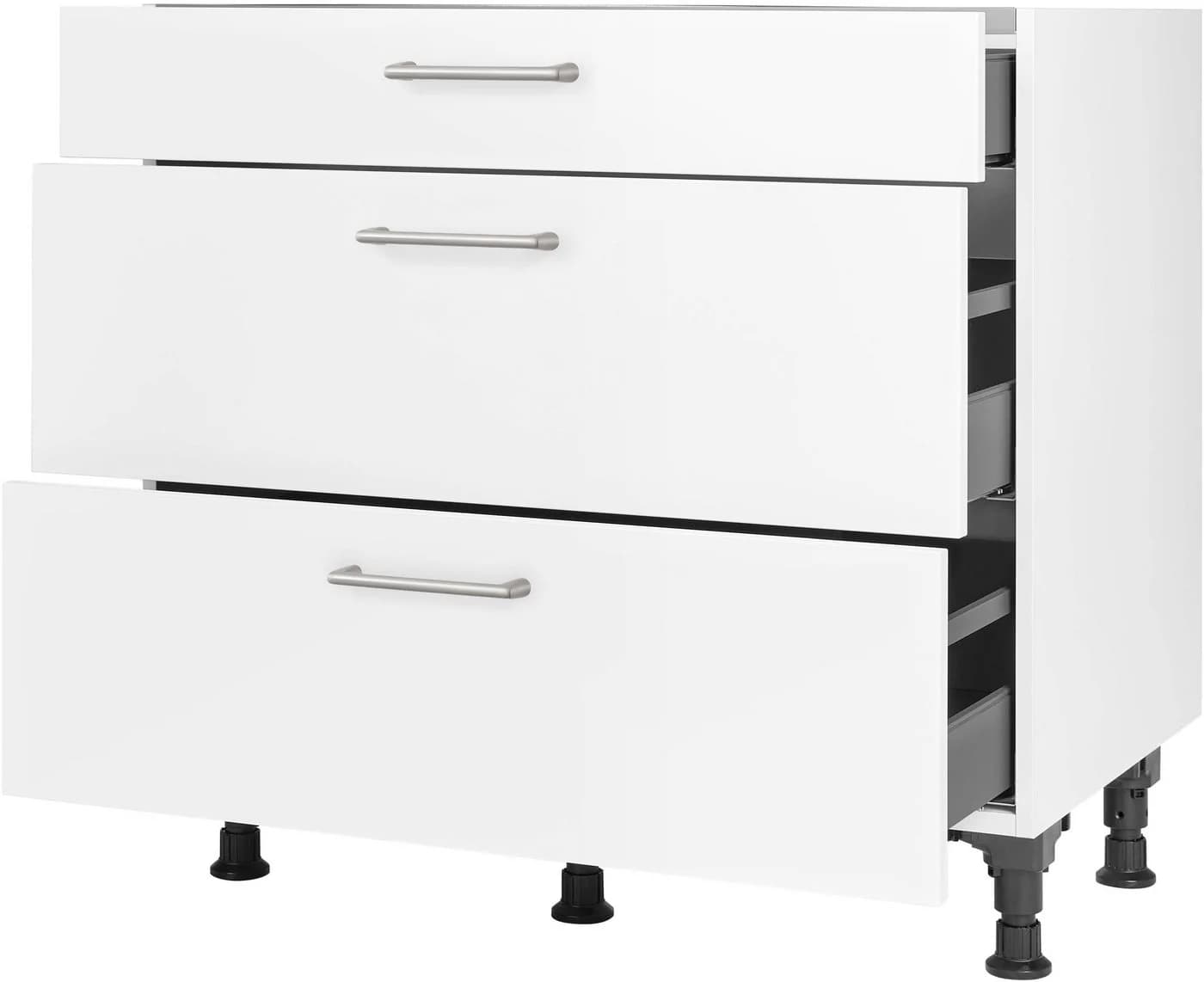 Kochfeldumbauschrank NOBILIA Laser Weiß 90 cm