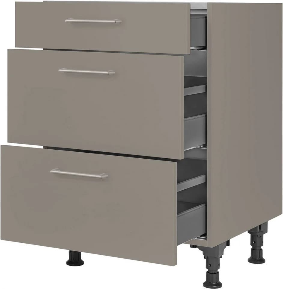 Nobilia Unterschrank Laser Taupegrau 60x87x58,3 cm