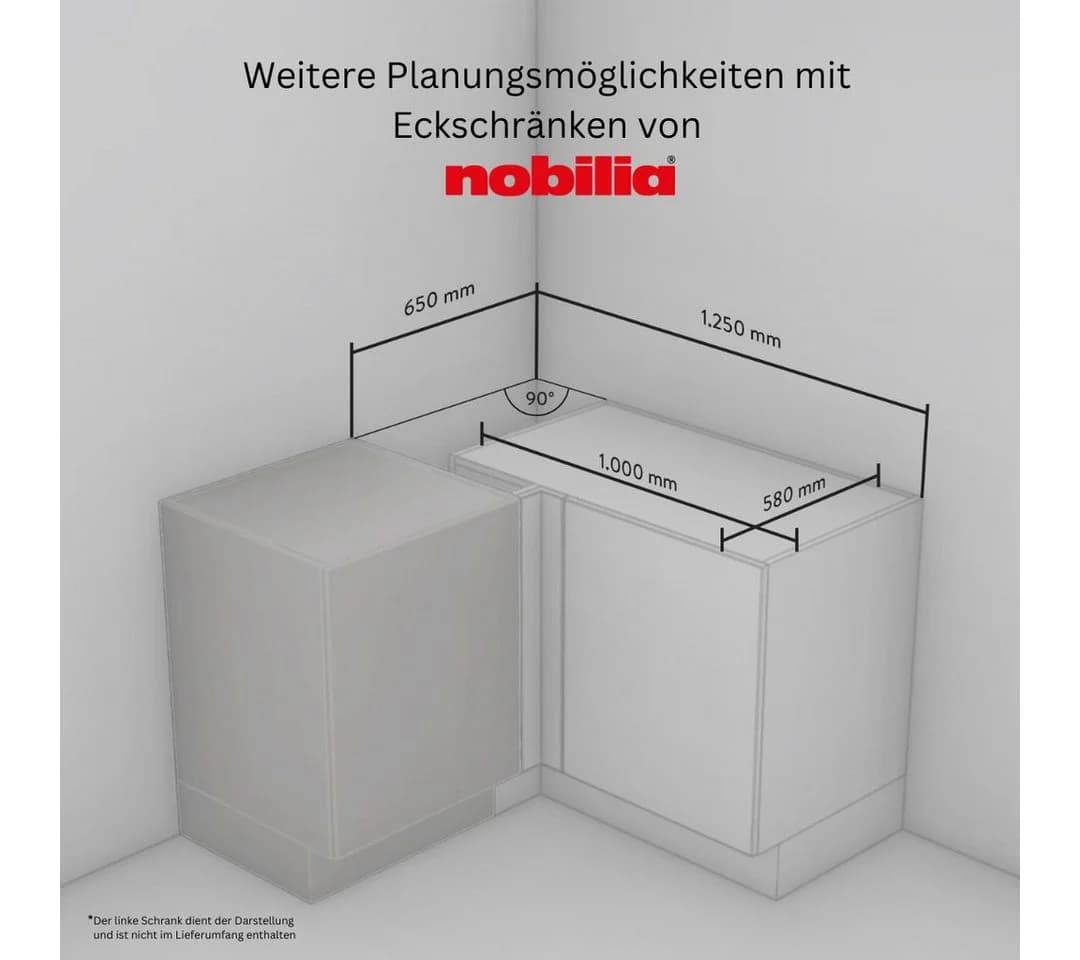 Eckunterschrank aus Metall und Holz im modernen Stil - Bild 3