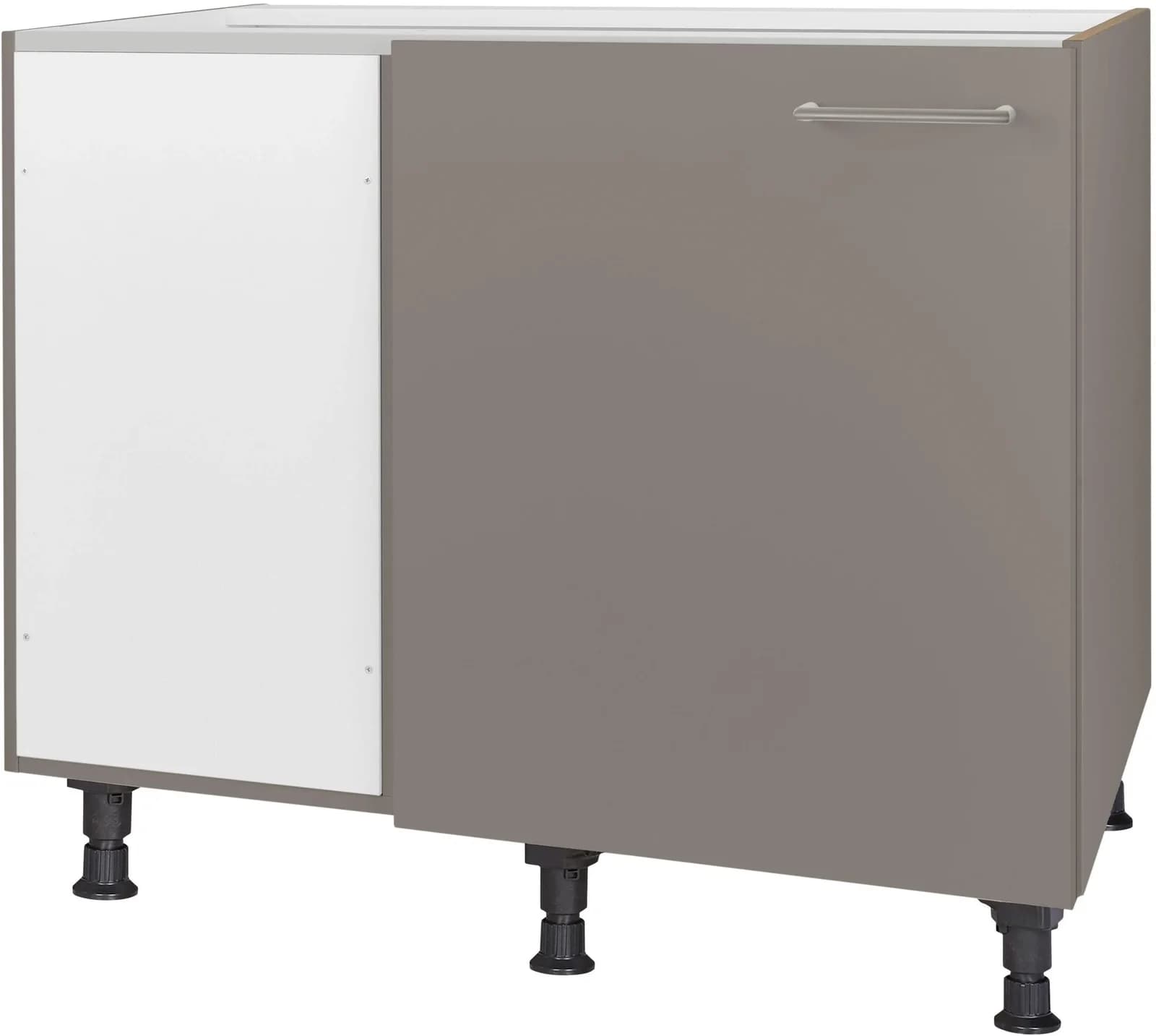 Eckunterschrank NOBILIA Laser Taupegrau