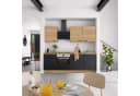 nobilia® Küchenzeile MIAMI 240 cm Schwarz Eiche Nachbildung Bild 1